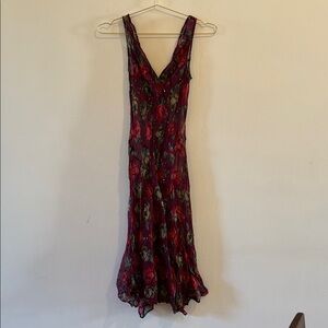 Long sheer dress with roses and sequins